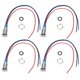 thumbnail image 1 of 4-Pack Pre-Wired Round Waterproof Metal LEDs, Bi-Color, Common Anode, 3-6V, 10mm (Red & Blue), 1 of 1