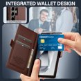 thumbnail image 2 of Wallet Case for Google Pixel 9a, Classic Shockproof PU Leather Magnetic Flip Cover with Card Holder Stand Feature and Full Body Protection Phone Case Cover for Google Pixel 9a, Brown, 2 of 2