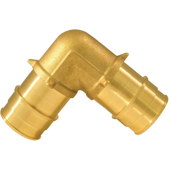 Apollo Valves ExpansionPEX Series EPXE11 Pipe Elbow, 1 in, Barb, 90 deg Angle, Brass, 200 psi Pressure