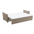 thumbnail image 6 of ACME Irina Fabric Upholstered Sofa with Full Size Sleeper and 4 Pillows in Beige, 6 of 9