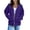 25#a Dark Purple, variant on Womens Hoodies Zip Up Casual Long Sleeve Oversized Hoodie Y2K Full Zipper Fleece Preppy Sweatshirts Jackets Pink XL