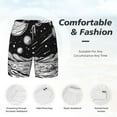thumbnail image 5 of Lsque Mens Swim Trunks Cosmic Landscape Celestial Art Pattern - Bathing Suit Compression Liner - Beach Swim Shorts Swimwear - (S-3XL) - Stretch Quick Dry -XX-Large, 5 of 9