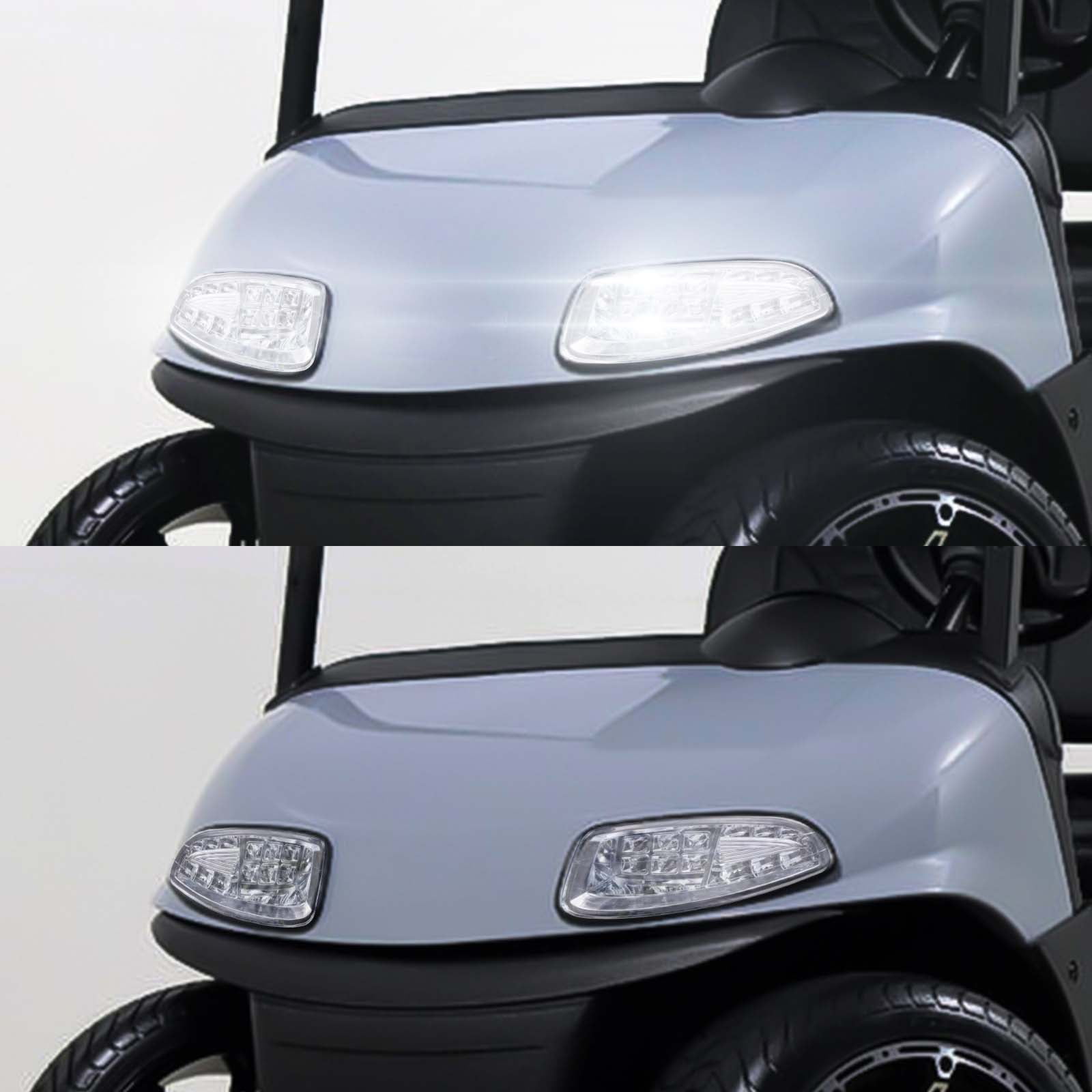 LED Headlight Kit for Golf Cart EZGO RXV (2008+) 12V Front Lights Replacement with 3-Pin Plug for Gas & Electric Models (RXV Only)