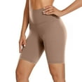 thumbnail image 4 of Kopltyrfg High Waist Biker Swim Shorts — Womens Quick Dry Multi-Sport Jammers Light Brown L, 4 of 9