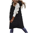 thumbnail image 4 of iHPH7 Sleeveless Puffer Vest Women Puffy Coats for Women Puffer Jacket Womens Long Vest for Women Sleeveless Casual Outerwear Long Puffer Vest Women Winter Vest for Women Black L, 4 of 8