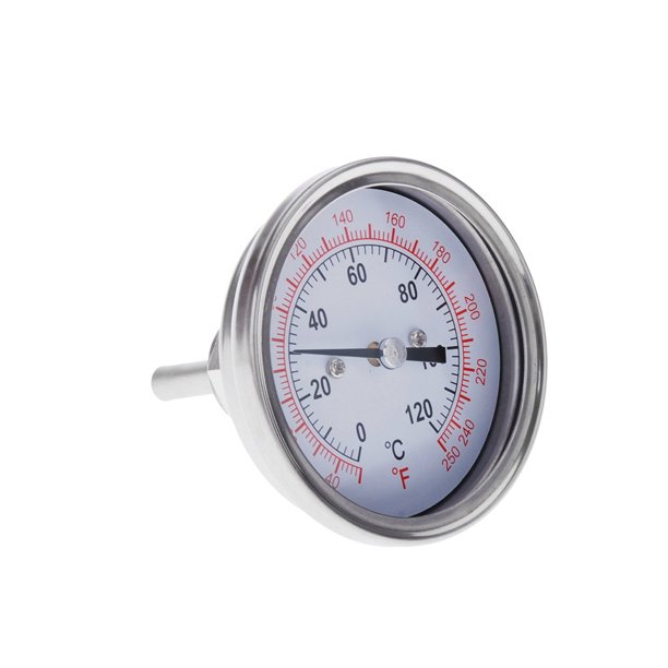 Termómetro de Horno de Acero Inoxidable, Doble Escala 0-120°C y 0-250°F, Precisión del 2%, Ideal para Asar y Hornear, Modelo TS-BX39, Diámetro de 6.2 cm, Peso Ligero de 127g, Incluye 1 Termómetro.