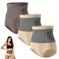 thumbnail image 2 of jobturf 3 Pack Plus Size Shapewear Tummy Control Cut Out Breathable Underwear for Women High Waisted Postpartum Body Shaper Hipster Panties Size M, 2 of 7