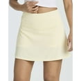 thumbnail image 5 of Real Essentials 4 Pack: Women's Ribbed Active Skort Pockets Skirt Running Tennis Golf Workout Sports (Available In Plus), 5 of 6
