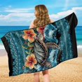thumbnail image 4 of Uorisanigo Car Seat Towel Cover Fashion Auto Interior Soft Athletic Running Towel Seat Soft Hibiscus Turtle Aztec Vehicle Seat Protector Universal Size Fit for Most Cars SUVs Trucks Vans, 4 of 7