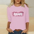 thumbnail image 2 of gakvbuo Valentine Day Shirt For Women Trendy 3/4 Sleeve Tunic Tops Cute Love Hearts Graphic Tees Round Neck Casual Funny Shirts Tops Blouse, 2 of 6