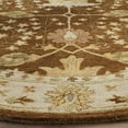thumbnail image 3 of SAFAVIEH Antiquity Derbhile Traditional Bordered Wool Area Rug, Brown/Beige, 6' x 6' Round, 3 of 8