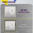 thumbnail image 2 of ENERLITES Combination Toggle Light Switch and Duplex Receptacle Outlet Metal Midway Size Wall Plate, 2 of 7