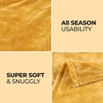 thumbnail image 6 of Superior Alaska Diamond Fleece Blanket 90" x 106", Lightweight Soft Bed Blankets, King Size, Gold, 6 of 9