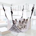 thumbnail image 2 of EeaseMX Hamaca de lona de doble capa para gatos, cálida y colgante, transpirable, para cachorros, talla L (color aleatorio), 2 of 7