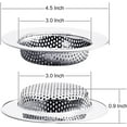 thumbnail image 3 of 2PCS Kitchen Sink Drain Strainer and Kitchen Sink Stopper Stainless Steel, Anti-Clogging Garbage Disposal Stopper for Standard 3-1/2 Inch Kitchen Sink Drain, 3 of 5