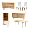 thumbnail image 2 of Retro Cama Individual Dormitorio Sala de Estar Muebles Hogar 1:12 Decoración , Madera2, Multi, 2 of 4