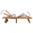 thumbnail image 5 of vidaXL Sun Lounger with Table and Cushion Solid Teak Wood, 5 of 11