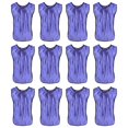 thumbnail image 1 of Chaleco de entrenamiento para adultos, color morado, 12 Uds., Pinnies de práctica de equipo de nailon, tamaño libre para fútbol, baloncesto, Fitness, 1 of 5