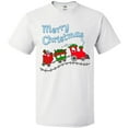thumbnail image 3 of Inktastic Merry Christmas Train with Presents T-Shirt, 3 of 5