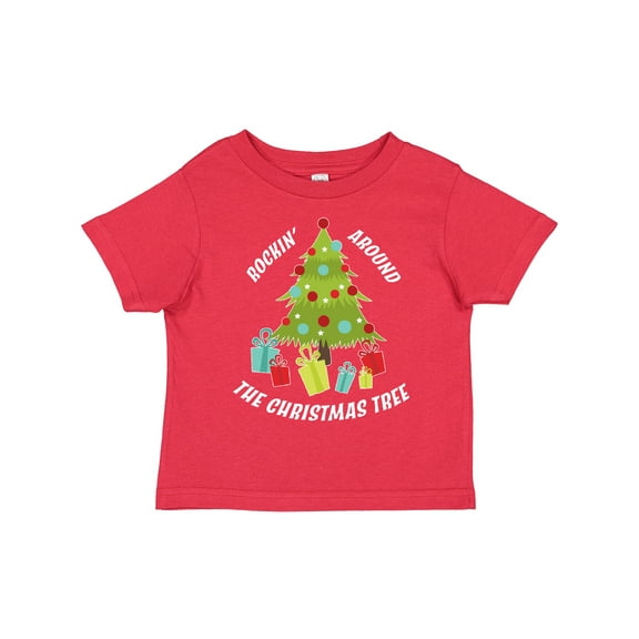 Inktastic Rockin' Around the Christmas Tree Boys or Girls Toddler T-Shirt