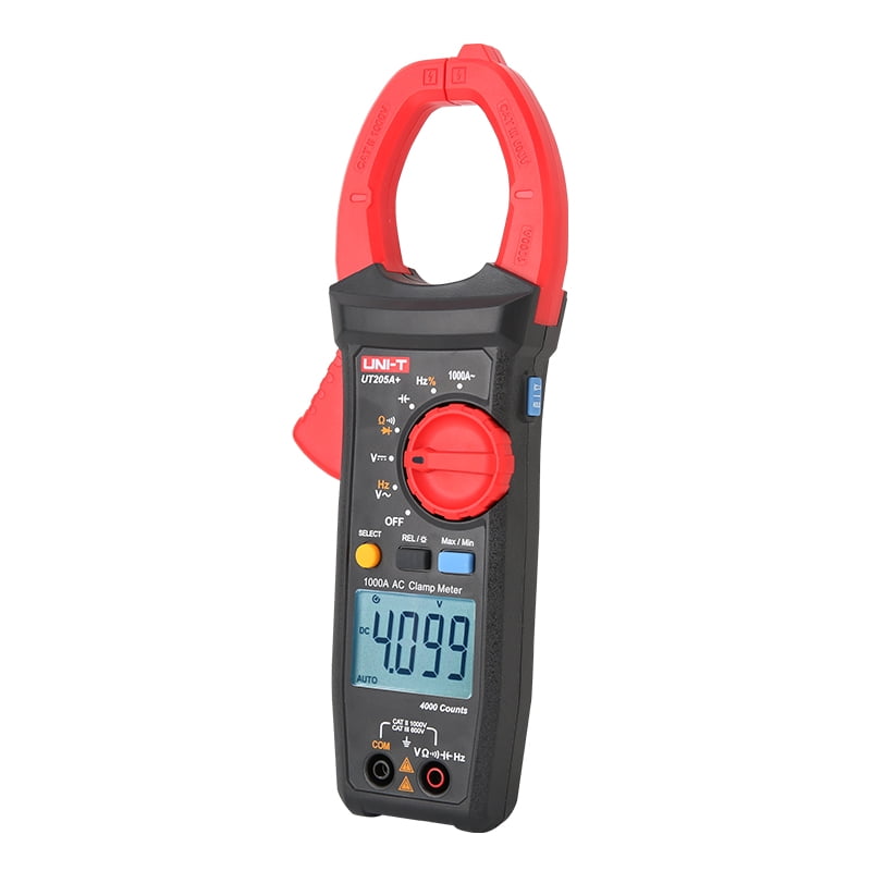 UNI-T Uni-trend Multimeter clamp meter UT205A+ clamp meter Clamp current meter Ammeter 1000V Voltmeter Voltage Frequency Professional Electrical Integrated Meter(UT205A+)