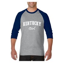 MmF - Mens Raglan Sleeve Baseball T-Shirts, up to Size 3XL - Kentucky Girl