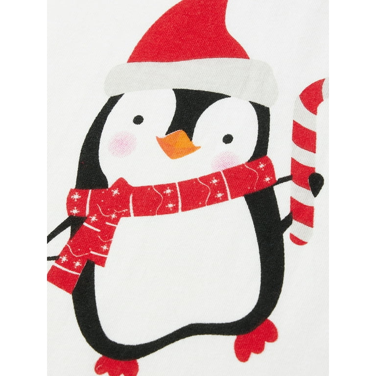 Family Matching Christmas Pajamas Sets Long Sleeve Penguins Print