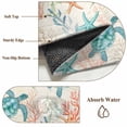 thumbnail image 6 of Small Round Rug 3Ft Washable Non-Slip, Teal Red Coastal Circle Area Rugs for Living Room Bedroom, Retro Beach Nautical Sea Turtle Coral Indoor Floor Mats Carpet Runner for Home Decor, 6 of 8