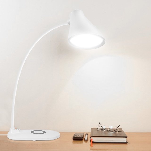 Learning Night Lamp 5W Quick Study Work Bedroom Phone Bedside Reading Lights Adjustable Degree Rotatable Flexible Decorating Light Bedroom white