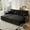 Black, variant on Sleeper Sofa, L Shaped Sectional Sofa with Pull Out Couch Bed, Two Cup-holder and USB Charge Port, Convertible Sleeper Sofa with Square Handrail for Living Room, Corduroy, Brown