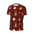 thumbnail image 6 of Wukai Fire Extinguisher Print Men's Short-Sleeved Mesh T-Shirt,Quick-Dry Short Sleeve Workout T-Shirt-X-Small, 6 of 8