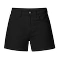 thumbnail image 4 of Cagogo Women's High Waisted Shorts with Pockets Casual Regular Fit Basic Summer Vacation Trousers Beach Lounge Travel, Black XL, 4 of 6