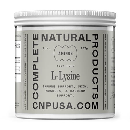 L-Lysine Bulk Powder Supplement - Bulk L-Lysine 8oz ( 227g ) 140 Servings for Stress, Calcium Absorption, & Gut Health