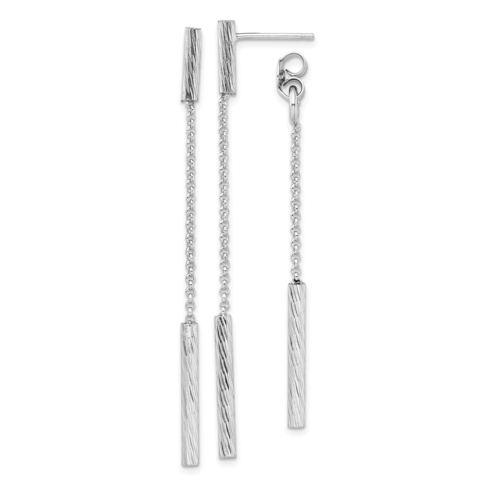 9.5 x 9 MM Sterling Silver Polished with CZ Heart Front Back Post Stud Earrings