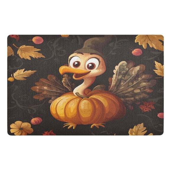 BZSMCE Floor Mats 32x20in Chicken and Pumpkin Creativity Doormats