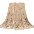 thumbnail image 2 of Yesbay Women Peacock Printed Chiffon Scarves Long Wrap Shawl Stole Gift Beige, 2 of 8