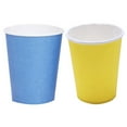 thumbnail image 4 of 40 Pcs Paper Cups (9Oz) - Plain Solid Colours Birthday Party Tableware Catering, 20 Pcs Blue & 20 Pcs Yellow, 4 of 7