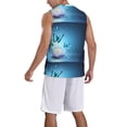 thumbnail image 5 of Easygdp Butterflies And Waterlily In Water Men's Mesh Basketball Jersey Quick Drying Sleeveless Shirts Fitted Muscle Tank Tops Sport Round Neck T-Shirt - Small, 5 of 9