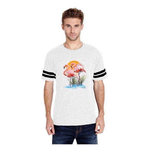 Unisex Flamingo Football Fine Jersey T-Shirt