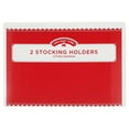 Holiday Time Silver Christmas Stocking Holders, Set of 4, 3.75 in
