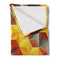 thumbnail image 2 of Modern Art Soft Flannel Fleece Blanket, Psychedelic Design with Geometric Diagonal and Fractal Star Dotted Design Image, Cozy Plush for Indoor and Outdoor Use, 60" x 80", Multicolor, by Ambesonne, 2 of 5