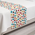 thumbnail image 2 of Polka Dots Bed Runner, Colorful Points on a Plain Backdrop, Decorative Accent Bedding Scarf for Hotels Homes and Guestrooms, Twin, White Multicolor, by Ambesonne, 2 of 2