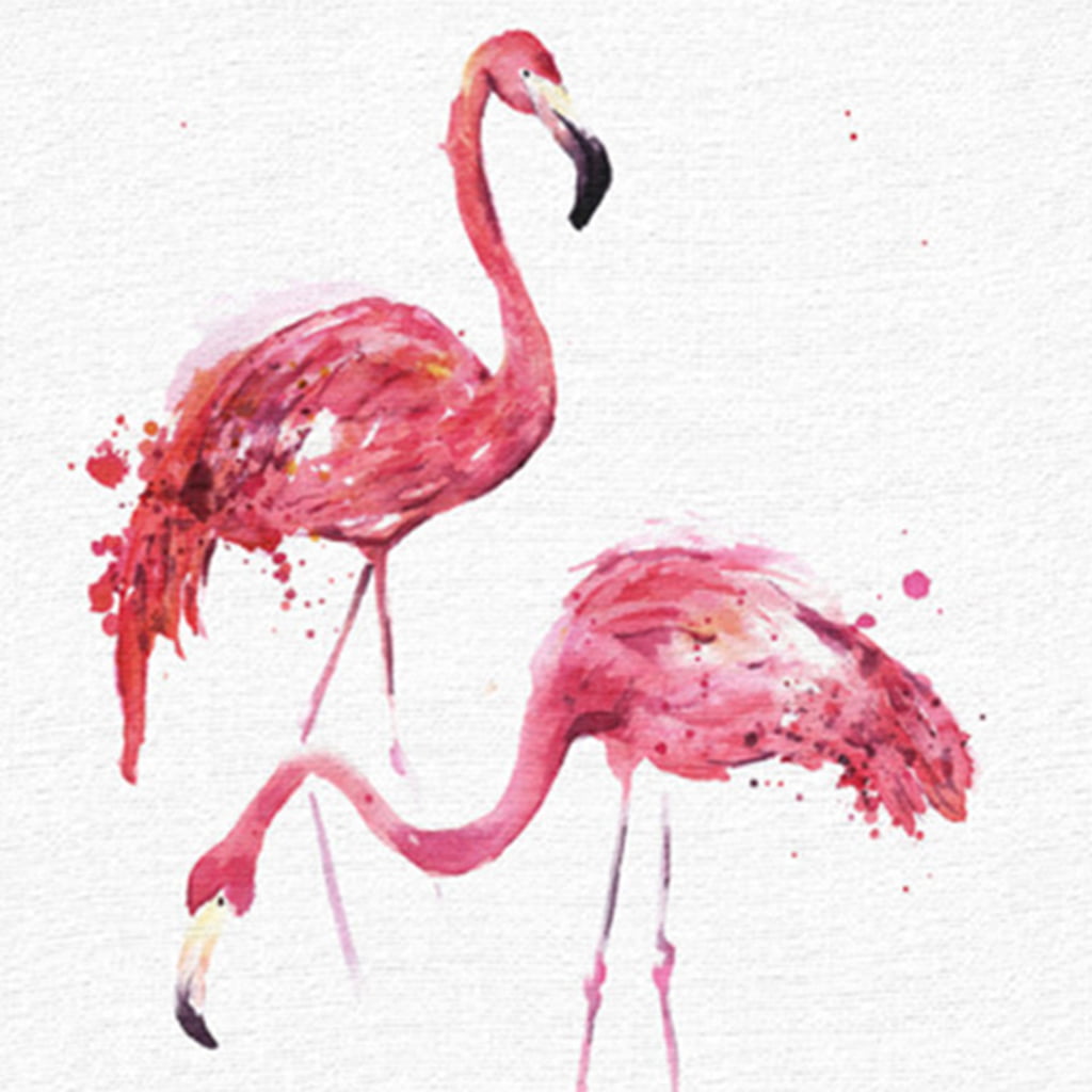 Modern Pink Flamingo Unframed Canvas Print Painting Wall Hanging Decor M 
