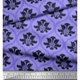 thumbnail image 2 of Soimoi Cotton Poplin Fabric Ogee Damask Print Sewing Fabric Yard 42 Inch Wide, 2 of 3