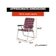 thumbnail image 5 of Lippert XL Webbed Lawn Chair - Red - Model 2022301771, 5 of 8