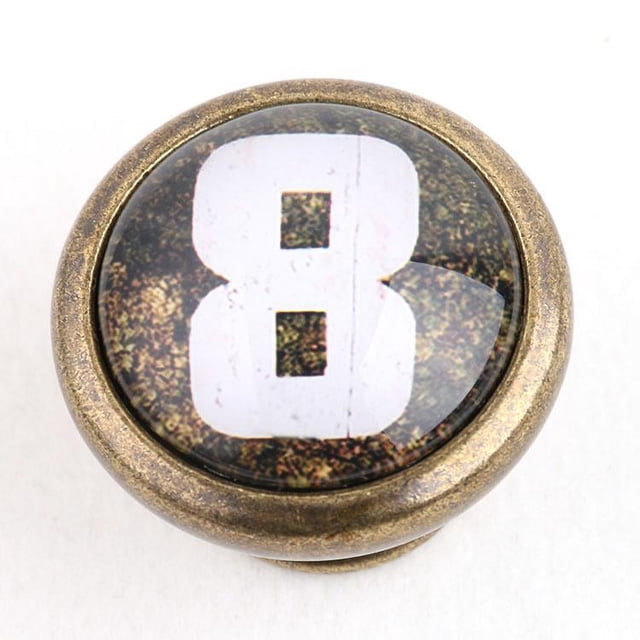 veasfak Bouton Rond vintage pour Chambre d'Enfants Tiroir de Cabinet Poignée Numéro 8