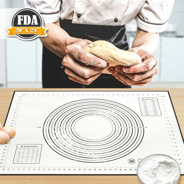 Pastry Mat for Rolling Dough 20X16" Extralarge FDA Approved Silicone