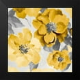 thumbnail image 2 of Loreth, Lanie 15x15 Black Modern Framed Museum Art Print Titled - Yellow and Gray Floral Delicate I, 2 of 5