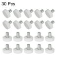 thumbnail image 4 of Unique Bargains 30 Paquets M5 x 8 mm Filetage Mâle Boutons Moletés Vis pour Pouce Boutons de Serrage Prise Blanc, 4 of 5