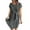 Gray, variant on Shirt Dress for Women Belted Summer Solid Color Short Sleeve Button Down Mini Dress Green L